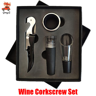 #ad Wine Opener Corkscrew Set Lever Bottle Stopper Opener Accessories Tool Kit USA $3.08