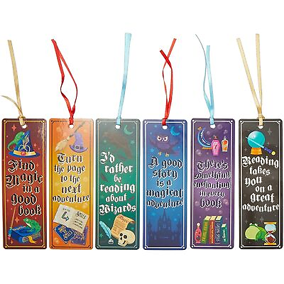 #ad Wizard Magic Bookmarks with Tassles 2 x 6 in 72 Pack $12.49