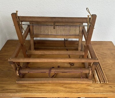 #ad Antique * Vintage Table Top Weaving Loom Measures 14quot; x 15quot; x 12quot; Tall $75.00