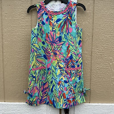#ad Lilly Pulitzer Sleeveless Shift Dress Multi Hot Spot Girl’s Size 10 $29.99