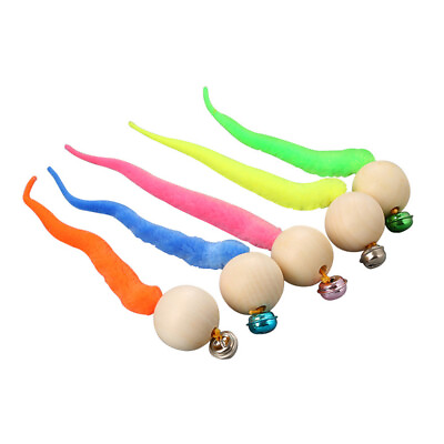 #ad 1pc Cat Ball Toy Colorful Interactive Worm Ball With Bell Large Crinkle Toys $7.32