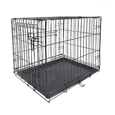 #ad Vibrant Life Single Door Folding Dog Crate with Divider 24quot; $39.97