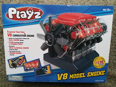 #ad stem toy playz v8 model combustion engine build with over 270 pieces and sound $99.99