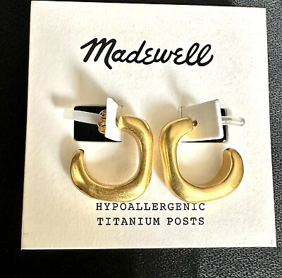 #ad Madewell Solid Hoops Vintage Gold Color $49.00