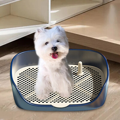 #ad Pet Dog Toilet Portable Dog Potty Pan Trainer Litter Box Anti Splash Pets Toilet $22.01