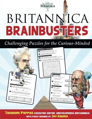 #ad BRITANNICA BRAINBUSTERS: CHALLENGING PUZZLES FOR THE By Theodore Pappas **Mint** $15.95