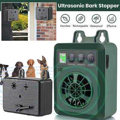 #ad Ultrasonic Pet Anti Barking Device Dog Bark Control Stop Repeller Silencer Tool $12.99