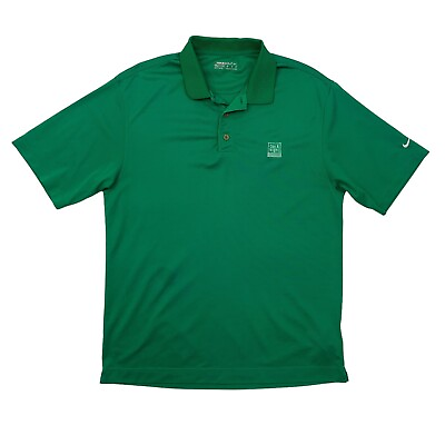 #ad Nike Polo Shirt Mens M Medium Fern Green FIT Dry Performance Golf Collared $19.94