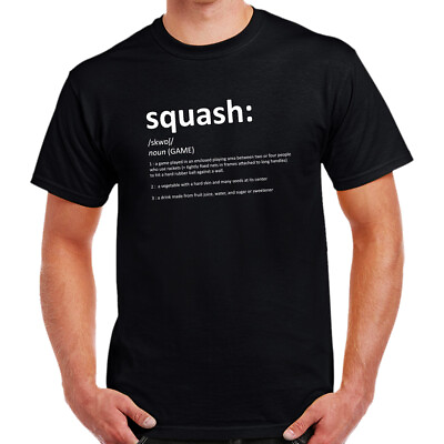 #ad Squash Word Definition T shirt Sports Racket Ball Funny Meaning wordplay Gift GBP 14.99