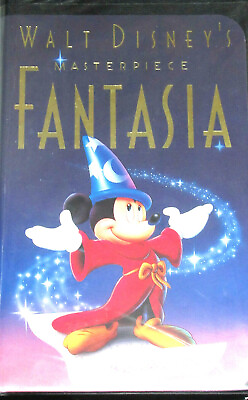 #ad FANTASIA VHS WALT DISNEY W FLYERS MICKEY MOUSE VIDEO VCR TAPE $2.85