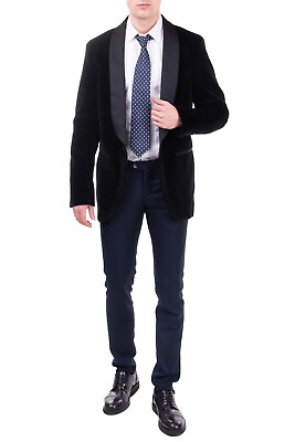 #ad RRP€425 HACKETT Velour Tuxedo Blazer Jacket Size 40R 50R M Geometric Pattern $88.14