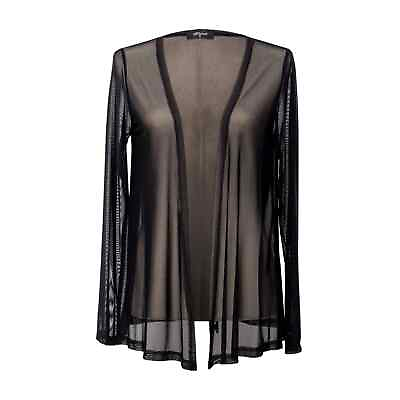 #ad Women#x27;s Sheer Black Cardigan Size M Long Sleeve NWT $49.00