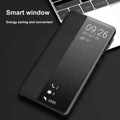 #ad Smart View Window Flip Cover Leather Case For Huawei P40 P30 P20 Pro Lite Mate40 $7.99