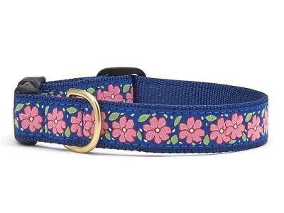 #ad Up Country Dog Collar Pink Garden Adjustable Made In USA XS S M L XL XXL $23.00