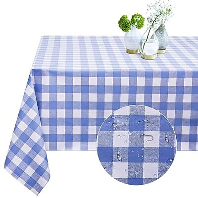 #ad Waterproof PVC Tablecloth RectangularCheckered Vinyl Table Cloth Waterproof O... $22.74