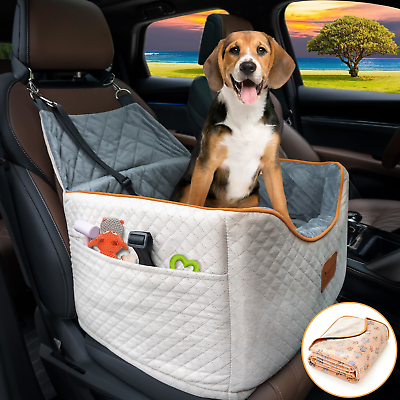 #ad Memory Foam Booster Dog Car Seat with Washable Removable Cover Elevated Pet Car $95.63