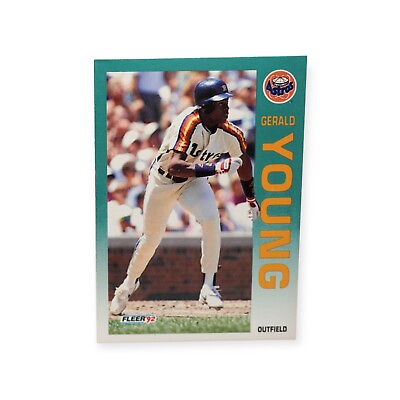 #ad 1992 Fleer #446 Gerald Young of Astros Outfield $1.49