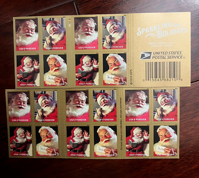#ad Sparkling Holidays Pane of 20 Forever Stamps Christmas Stamp #5335 MNH $12.99