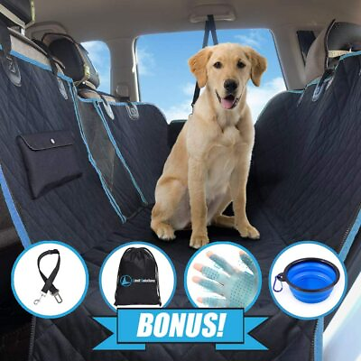 #ad Dog Seat Cover HammockMesh WindowSide FlapsSeat Belt CollarBowlBrushBag $49.95