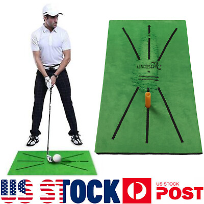 #ad Golf Practice Velvet Mat Backyard Training Hitting Driving Range w Tee 24quot; X 12quot; $17.09