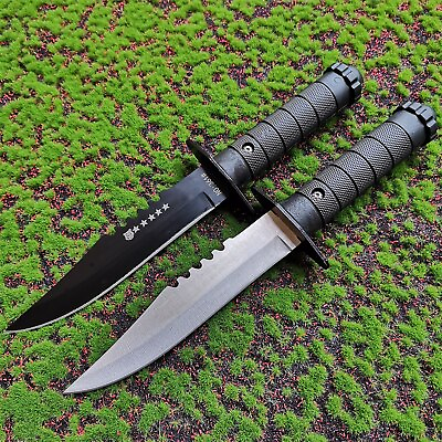 #ad High Quality Sharp Fixed Hunting Knife Camping Rescue Tactical Self Defense Tool $9.76