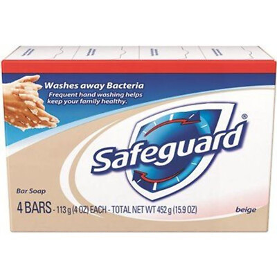 #ad Safeguard Antibacterial Deodorant Soap Bar Eliminates 99% Bacteria Beige 4ct $15.90