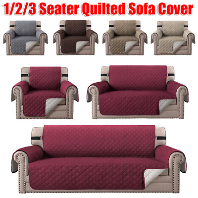 1 2 3 Seater Quilted Sofa Cover Furniture Protector Throws For Pet Dog Protector $35.99