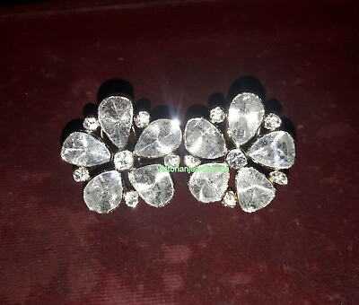 #ad Natural Polki Earring 925 Fine Silver Design Natural Stud Diamond Earring $349.74