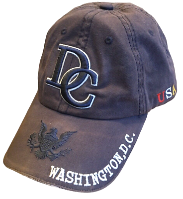 #ad Washington DC USA Brown Embroidered Cap Hat Adjustable Eagle Flag Patriotic $8.49