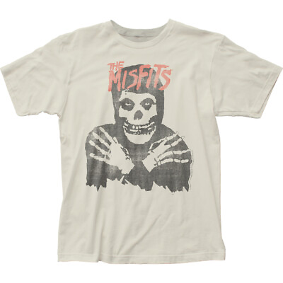 #ad Misfits Classic Skull T Shirt Mens Licensed Rock N Roll Retro Tee Vintage White $17.49