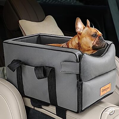 #ad Dog Console Car Seat Leather Dog Car Seat for Small Pets Safe Comfortable... $56.87