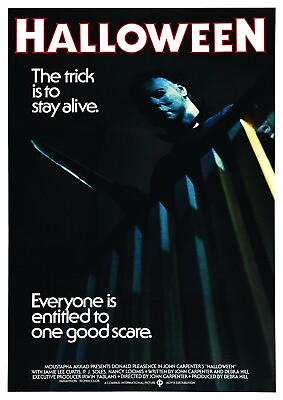 #ad HALLOWEEN 1978 Movie Poster Horror Michael Myers quot;The Trick is to Stay Alivequot; $11.00