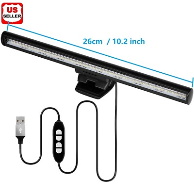 #ad #ad LED Screen Bar Light USB Computer Monitor Eye Caring Reading Desk Lamp Dimmable $14.98