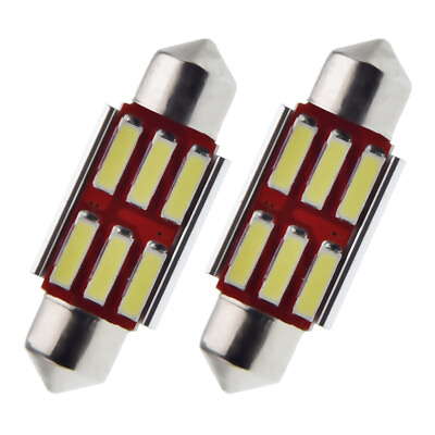 #ad 2x 36mm 37mm Canbus Festoon LED Interior Car Dome Map Licesnse Plate Trunk Light AU $4.07