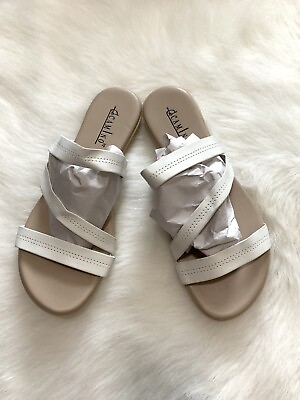 #ad Strappy White Flat Sandals Size XL Or US 7 $12.98