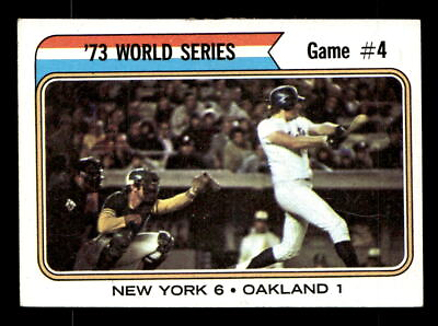 #ad 1974 Topps #475 #x27;73 World Series Game #4 New York Mets Vintage Baseball Card $1.50