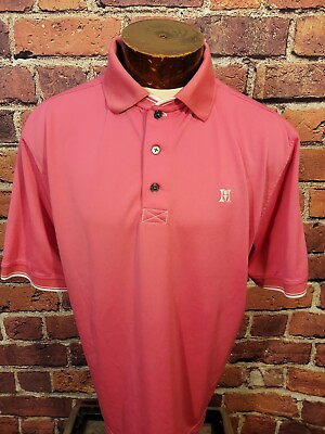 #ad Footjoy Men#x27;s Large Pink White Short Sleeve Golf Polo Shirt ⛳ $26.38