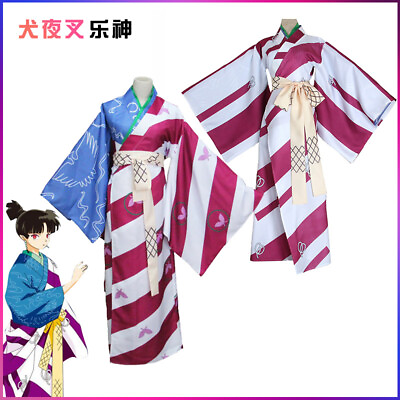 #ad Anime Inuyasha KAGURA Cosplay Clothes Unisex Kimono Hallowmas Clothing Outfit $49.50