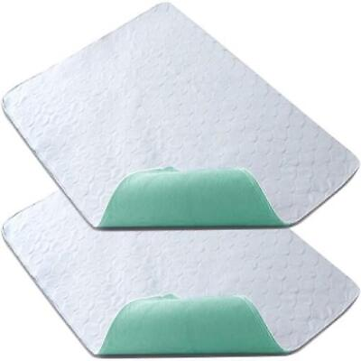 #ad 2Pack Washable Bed Protector Reusable Incontinence Bed Pads Absorbent Waterproof $39.00