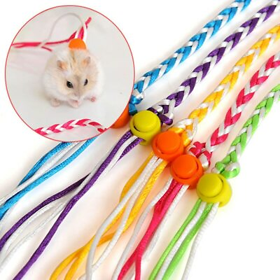 #ad 1.4m 2.0m Adjustable Hamster Leash Harness Cotton Rope For Hamster Mouse $4.76