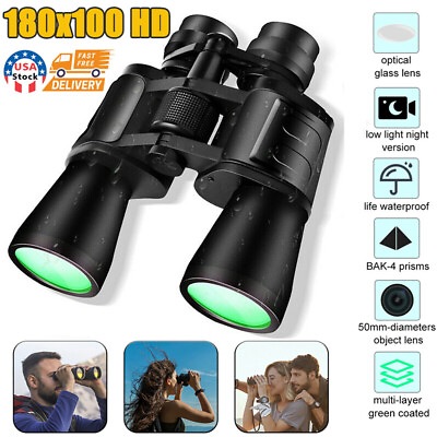 #ad Military Zoom 180x100 Powerful Binoculars Day Low Night Optics Hunting Outdoor $11.95