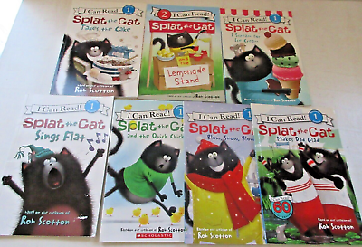 #ad Splat The Cat Lot Of 7 Rob Scotton Learn To Read Lot Book BK $12.99