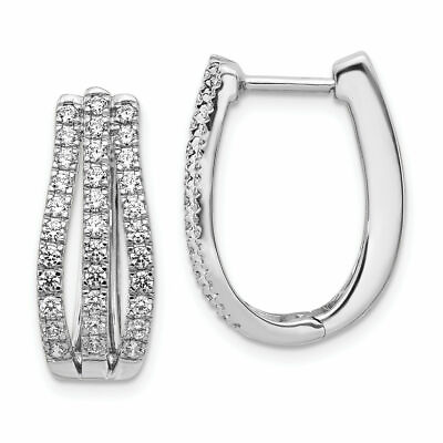 #ad 1.00 Ct Round Shape Moissanite Diamond VVS1 White Gold Fn charming Earrings $134.07