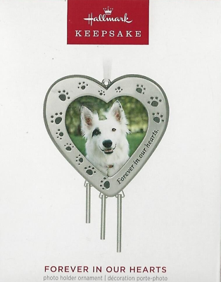 #ad Hallmark Keepsake 2023 Forever in Our Hearts Pet Photo Holder Christmas Ornament $29.95