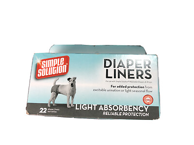 Simple Solution Dog Disposable Diaper Liners Light Absorbency 21 Count Diaper $10.07