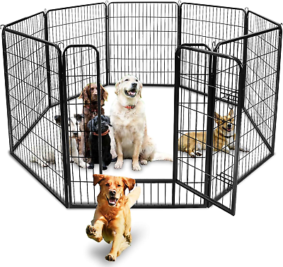 #ad Dog Fences for the Yard Camping Dog Pens Outdoor Dog Pen Indoor 8 Panels Dog $141.22