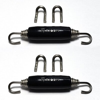 #ad Ticon Titanium Exhaust Hook and Tension Spring for Slip Connector Black 2 Pack $39.13