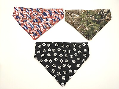 #ad Dog bandanas over collar small Set Of 3 $11.99