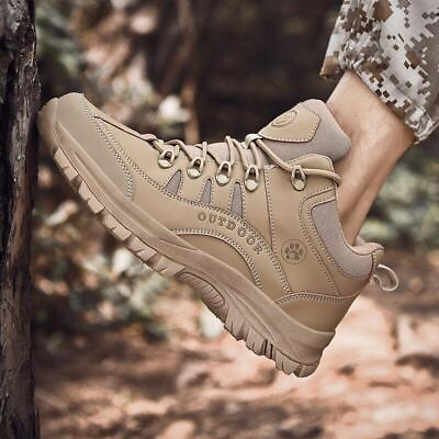 #ad Men#x27;s Desert Hiking Sneaker Lace Up Military Fashion Combat Army Shoes Outdoor $44.10