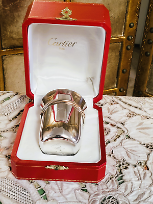 #ad CARTIER 1980s baby#x27;s sterling cup in original box $299.25